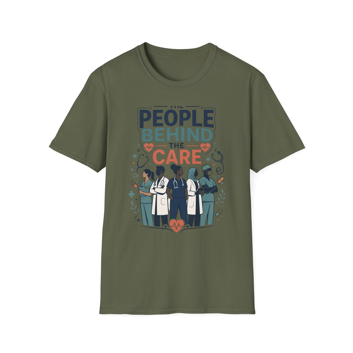 Modern T Shirt Design Celebrating Healthcare Professionals' Dedication