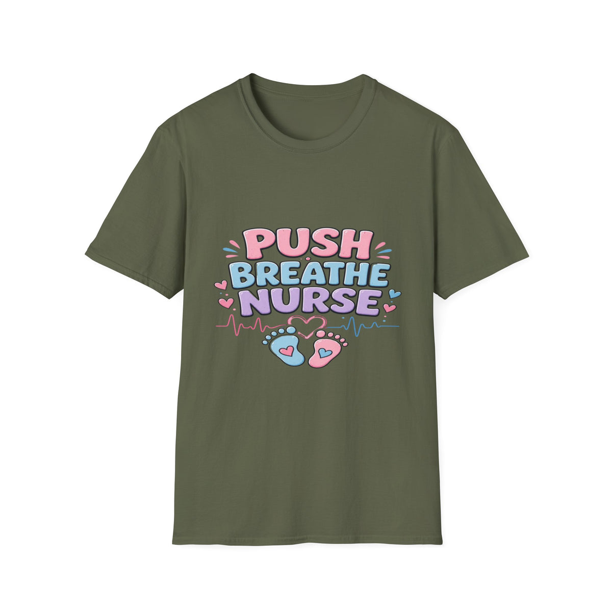 Playful Typography Design With Baby Footprints And Heart- Graphic Tees