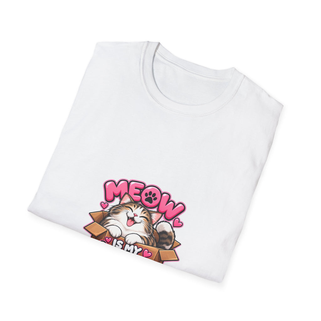 Meow Is My Love Language T-Shirt — Cute Cat Graphic Tee for Cat Lovers