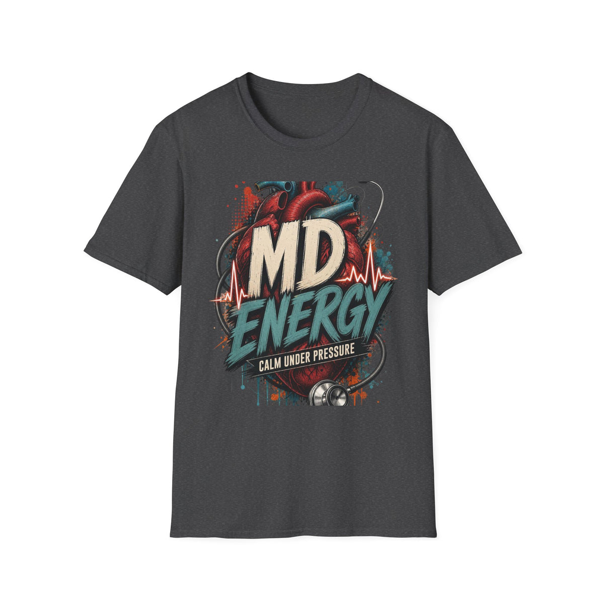 Bold MD Energy Graphic With Anatomical Heart Design