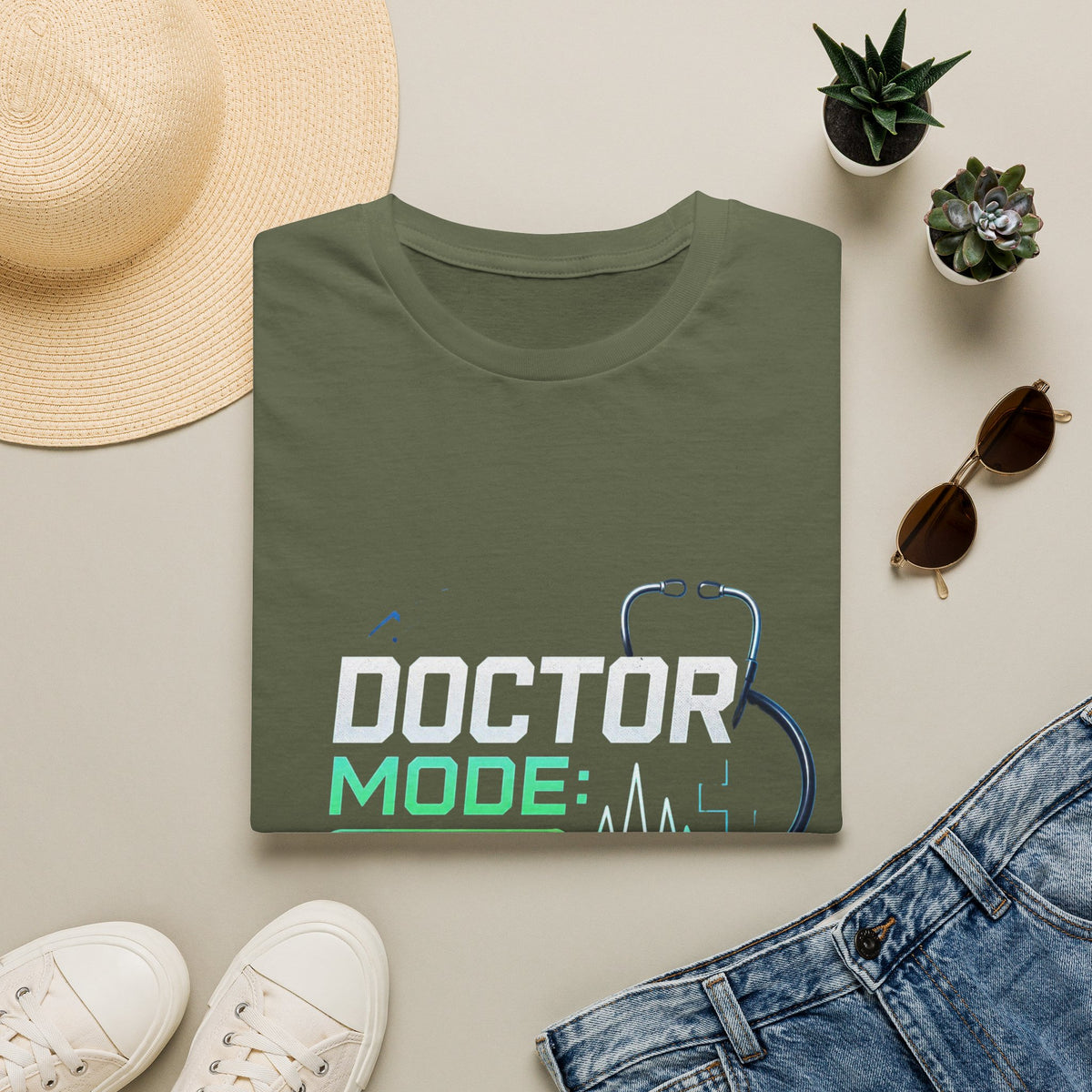 Modern Graphic T Shirt Design Featuring Doctor Mode Text