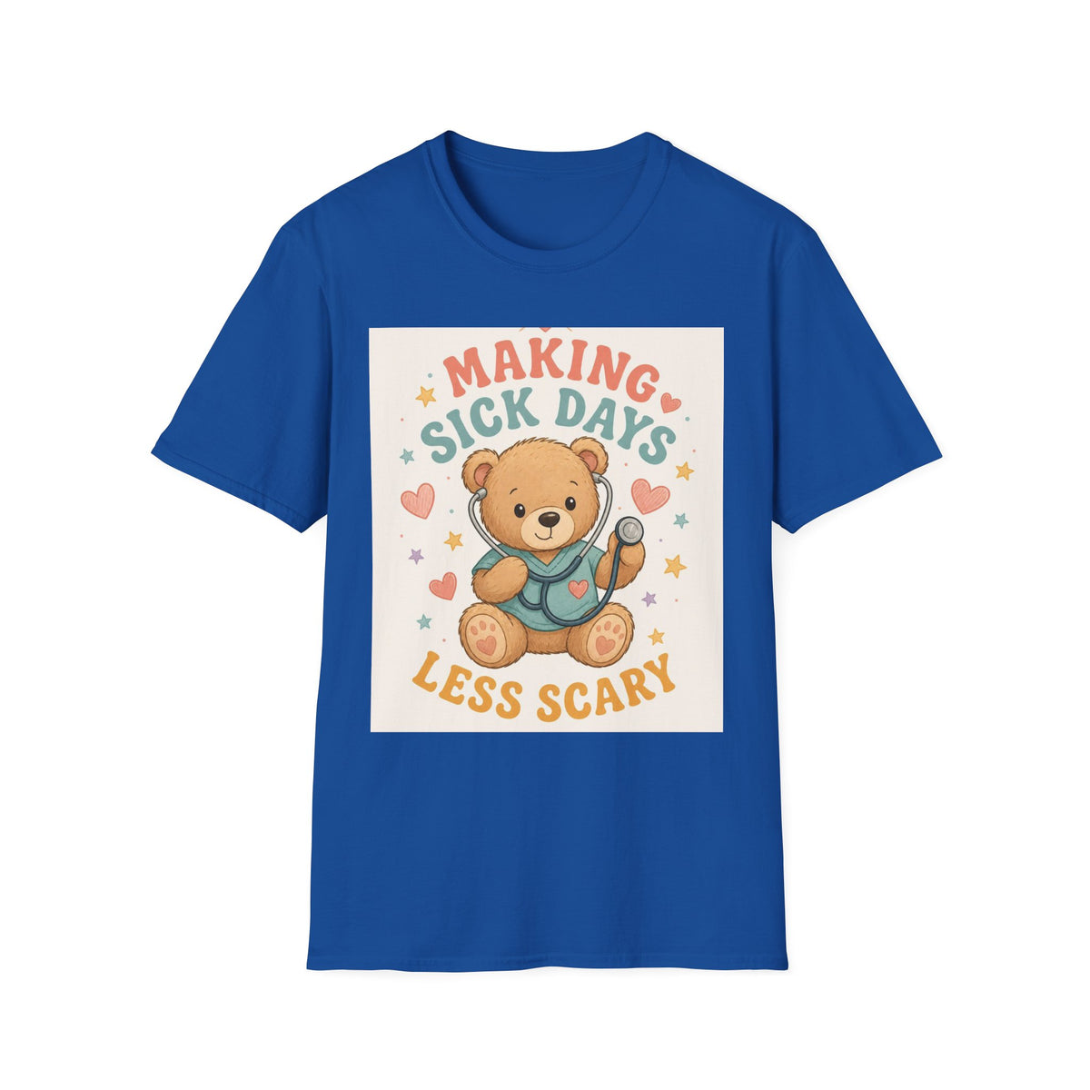 T Shirt Design Featuring Teddy Bear With Stethoscope And Stars