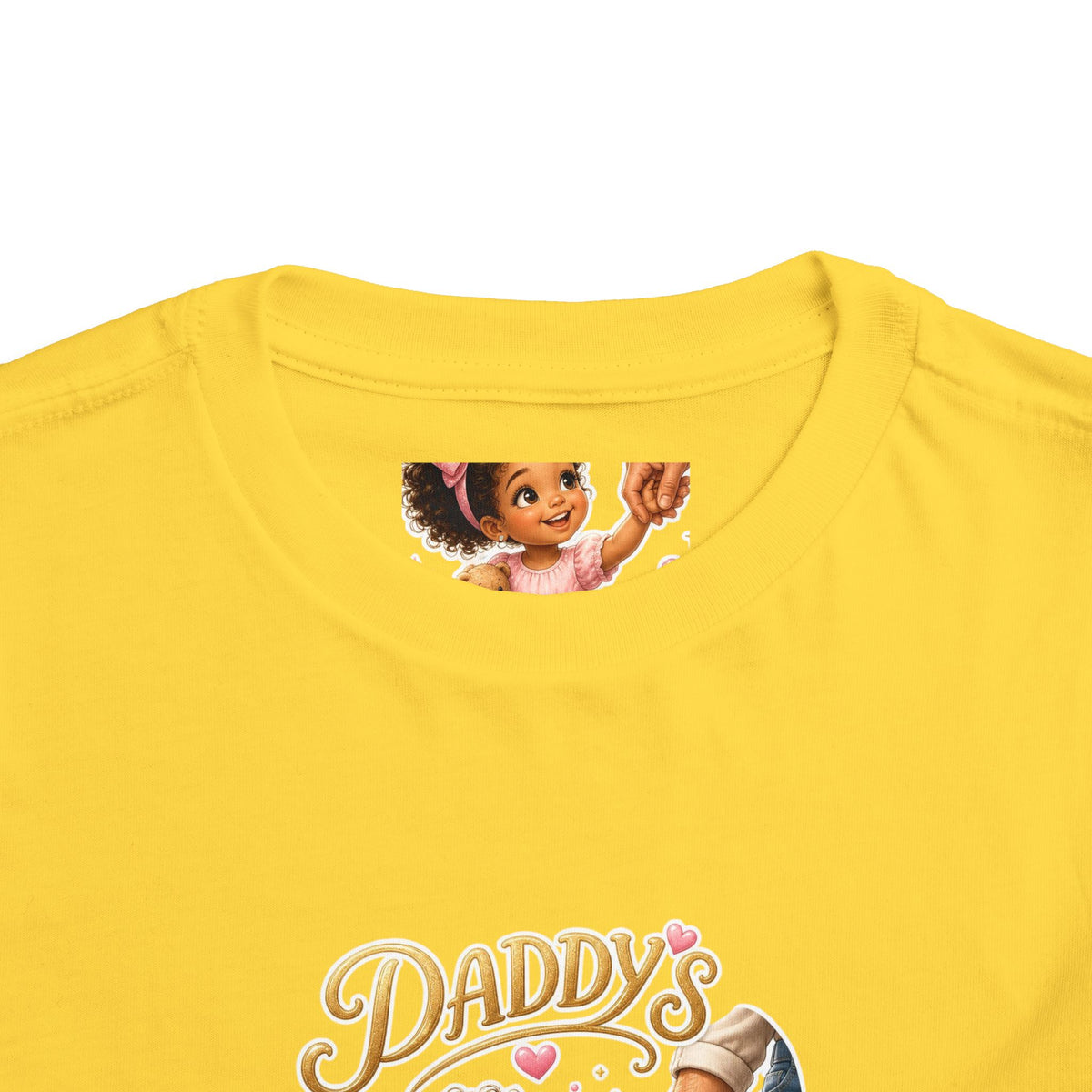 Toddler Tee — "Daddy's Little Bestie" Floral Cute Girl Graphic