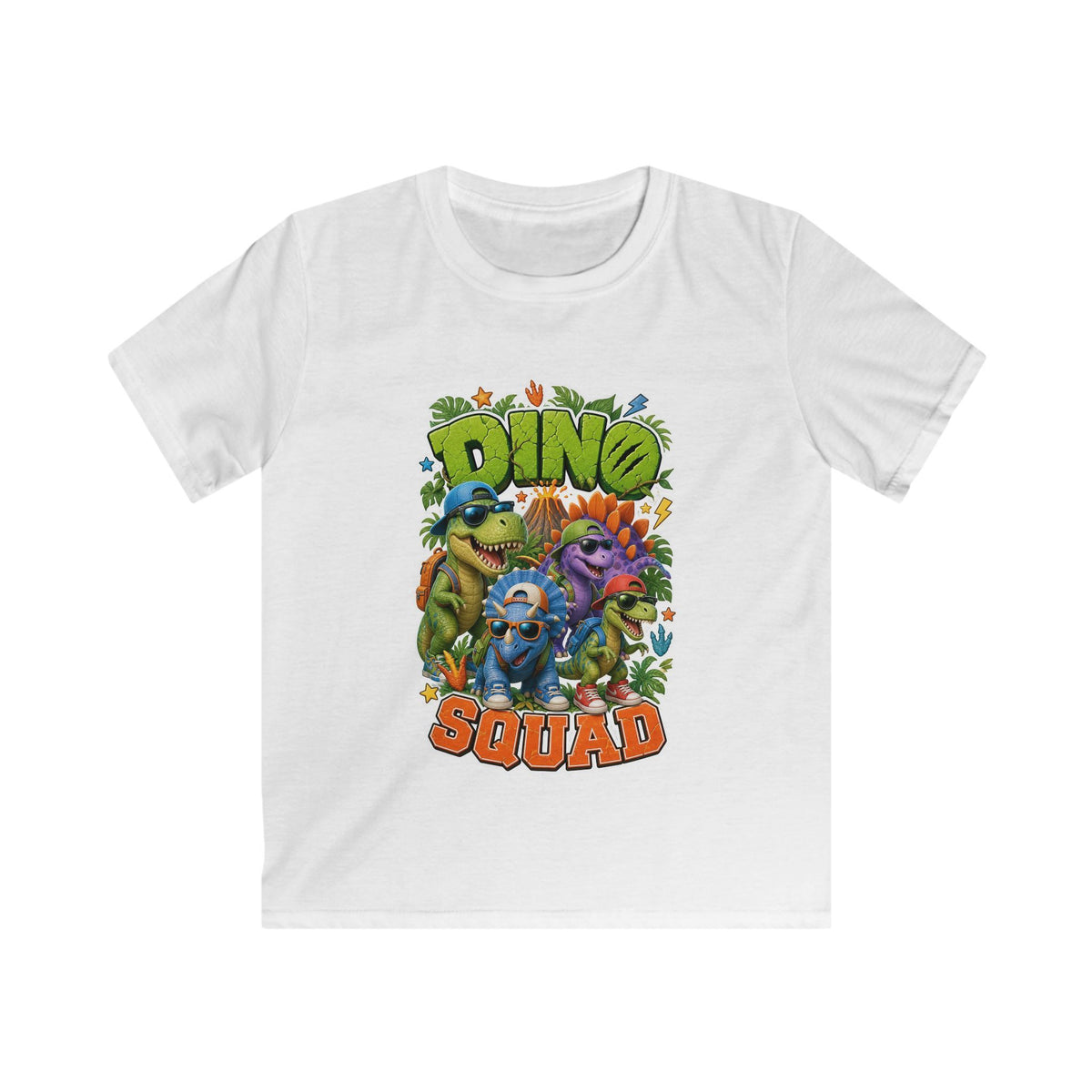Kids Tee - 'Dino Squad' Colorful Dinosaur Graphic