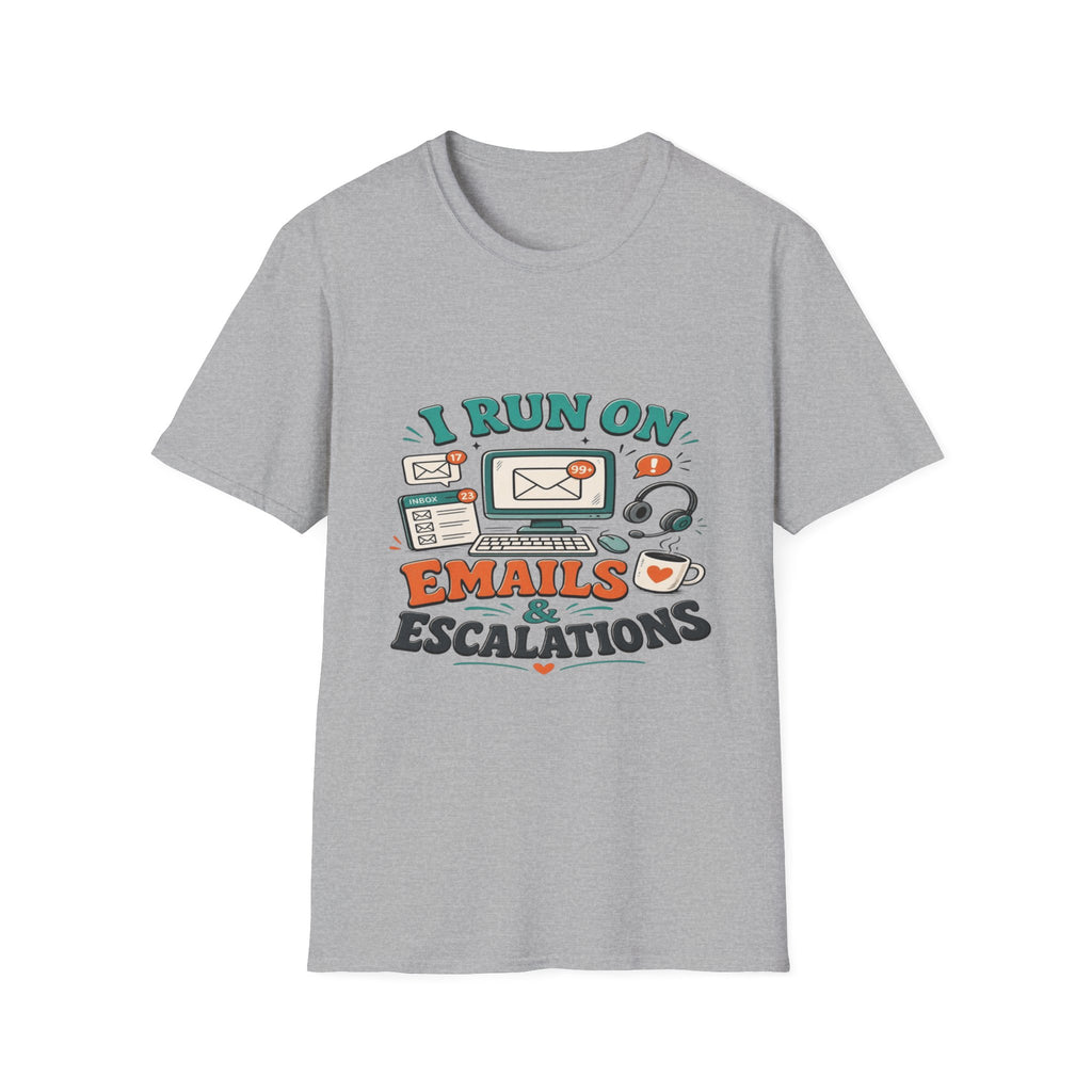 Bold T-Shirt Design With Playful Email And Coffee Illustrations- Graphic Tees