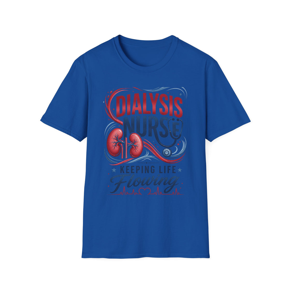 Creative T Shirt Design Celebrating Dialysis Nurses With Flowing Elements (1)
