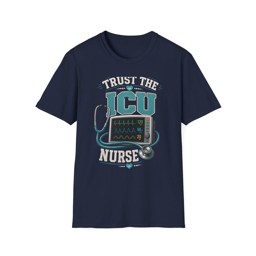 Bold T Shirt Design Featuring Trust The ICU Nurse Phrase