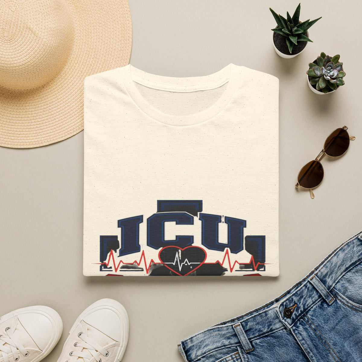 Athletic T-shirt Design With Bold ICU STRONG Typography- Graphic Tees