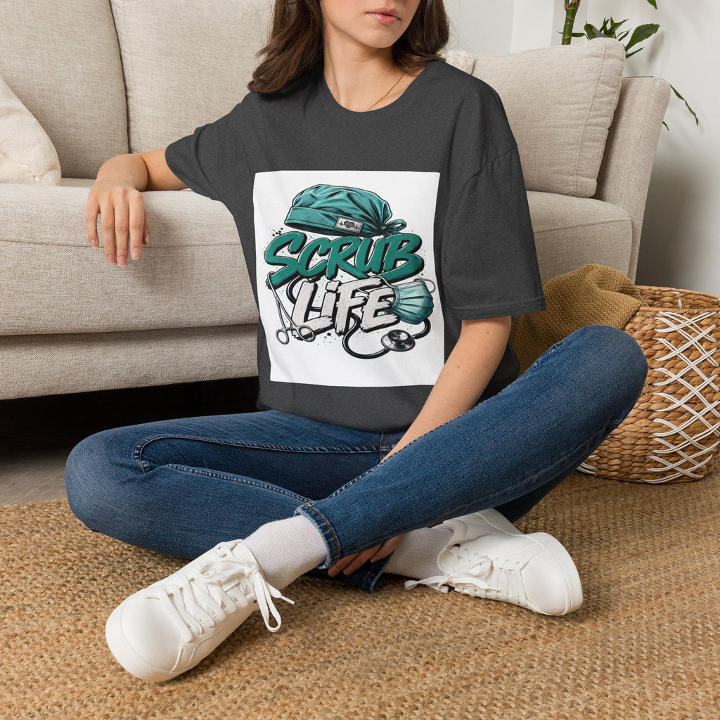 Modern Scrub Life T-Shirt Design With Playful Typography- Graphic Tees
