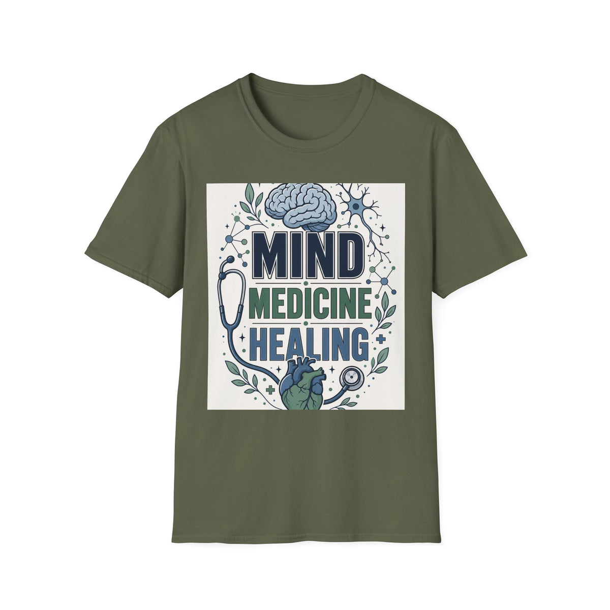 Illustration Of Stacked Words Mind Medicine Healing With Medical Icons