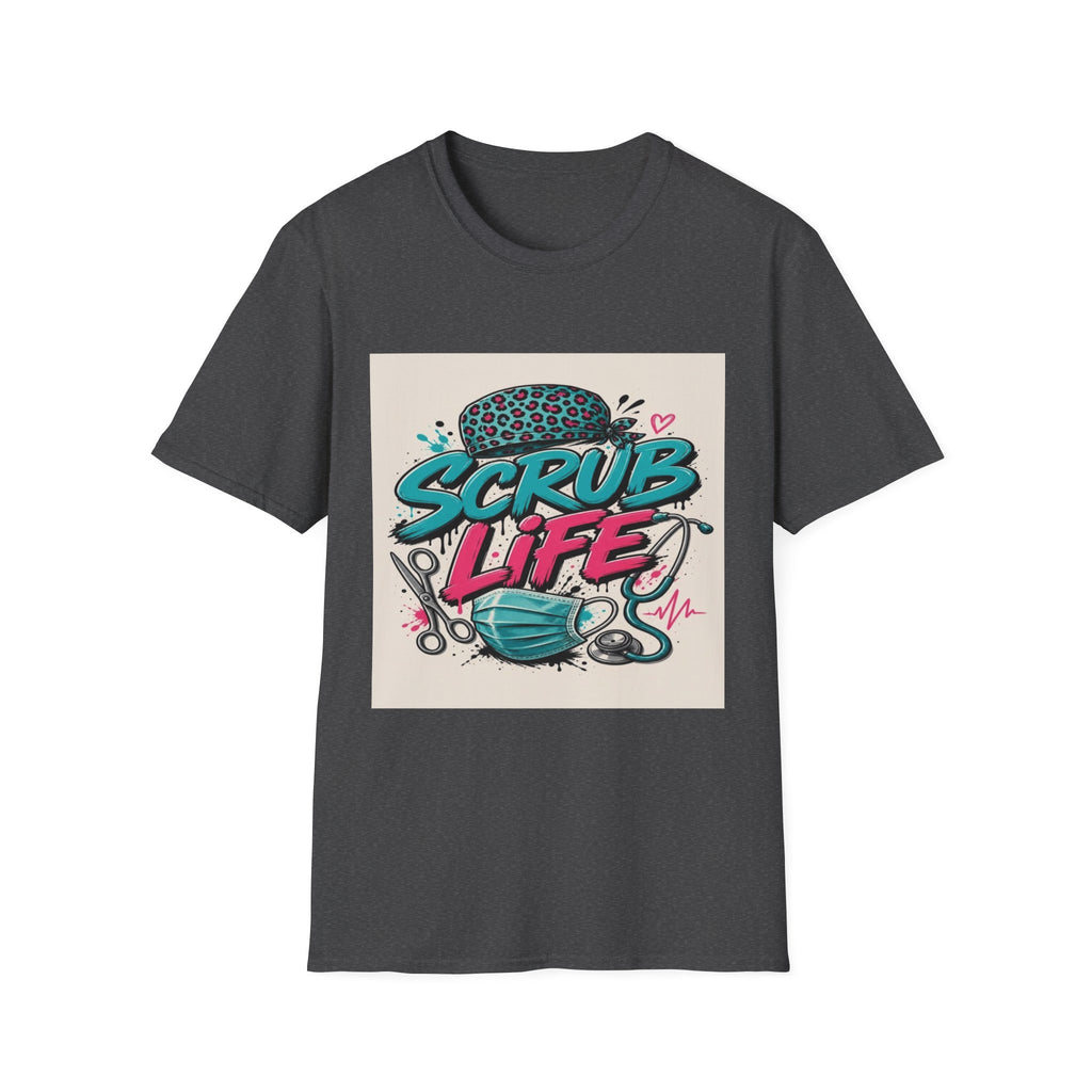 Scrub Life T-Shirt Design Featuring Bold Streetwear Typography- Graphic Tees