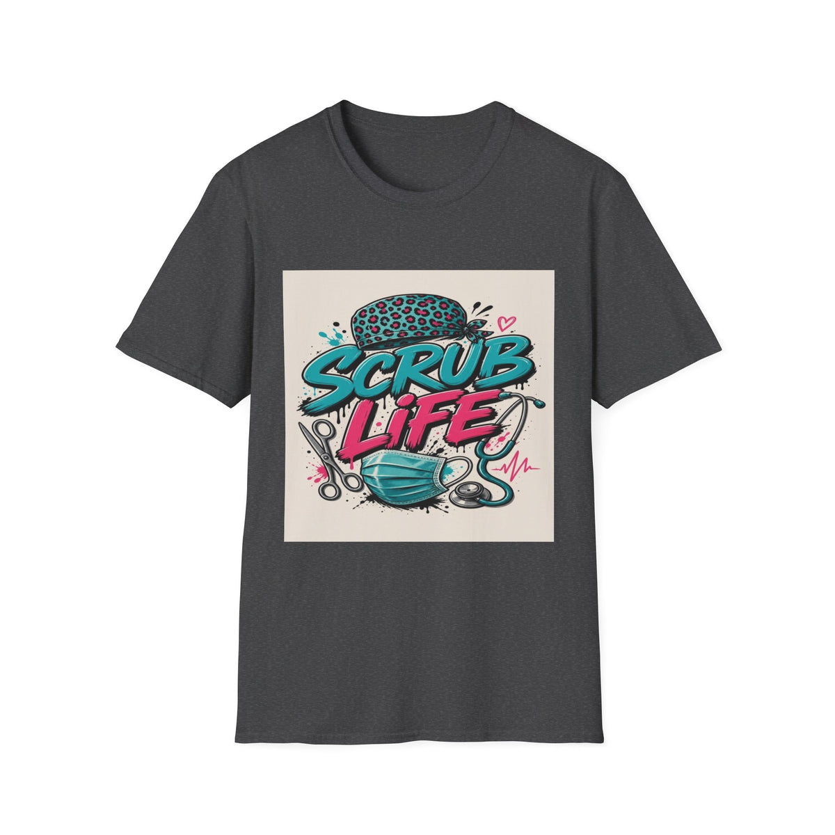 Scrub Life T-Shirt Design Featuring Bold Streetwear Typography- Graphic Tees