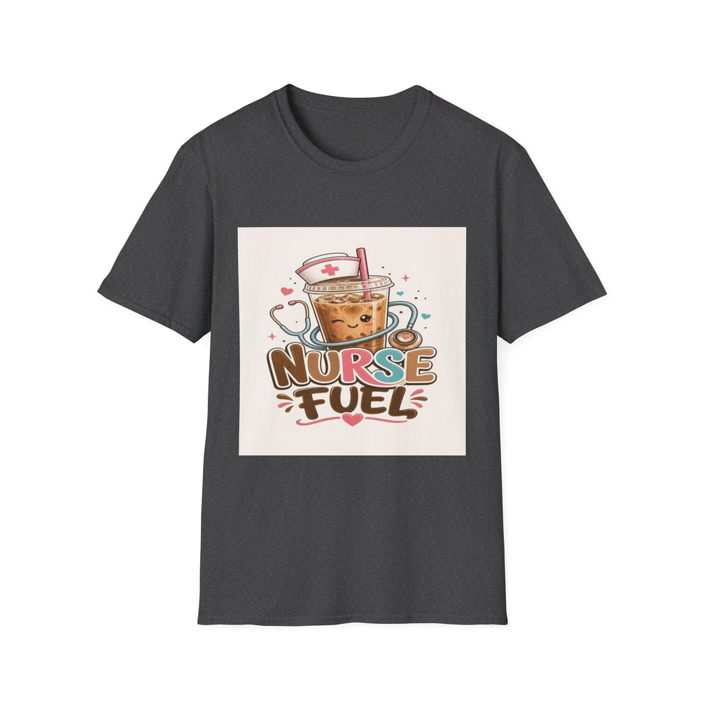 Cute T-Shirt Design Featuring Iced Coffee And Nurse Cap- Graphic Tees