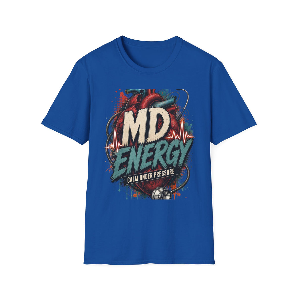 Bold MD Energy Graphic With Anatomical Heart Design
