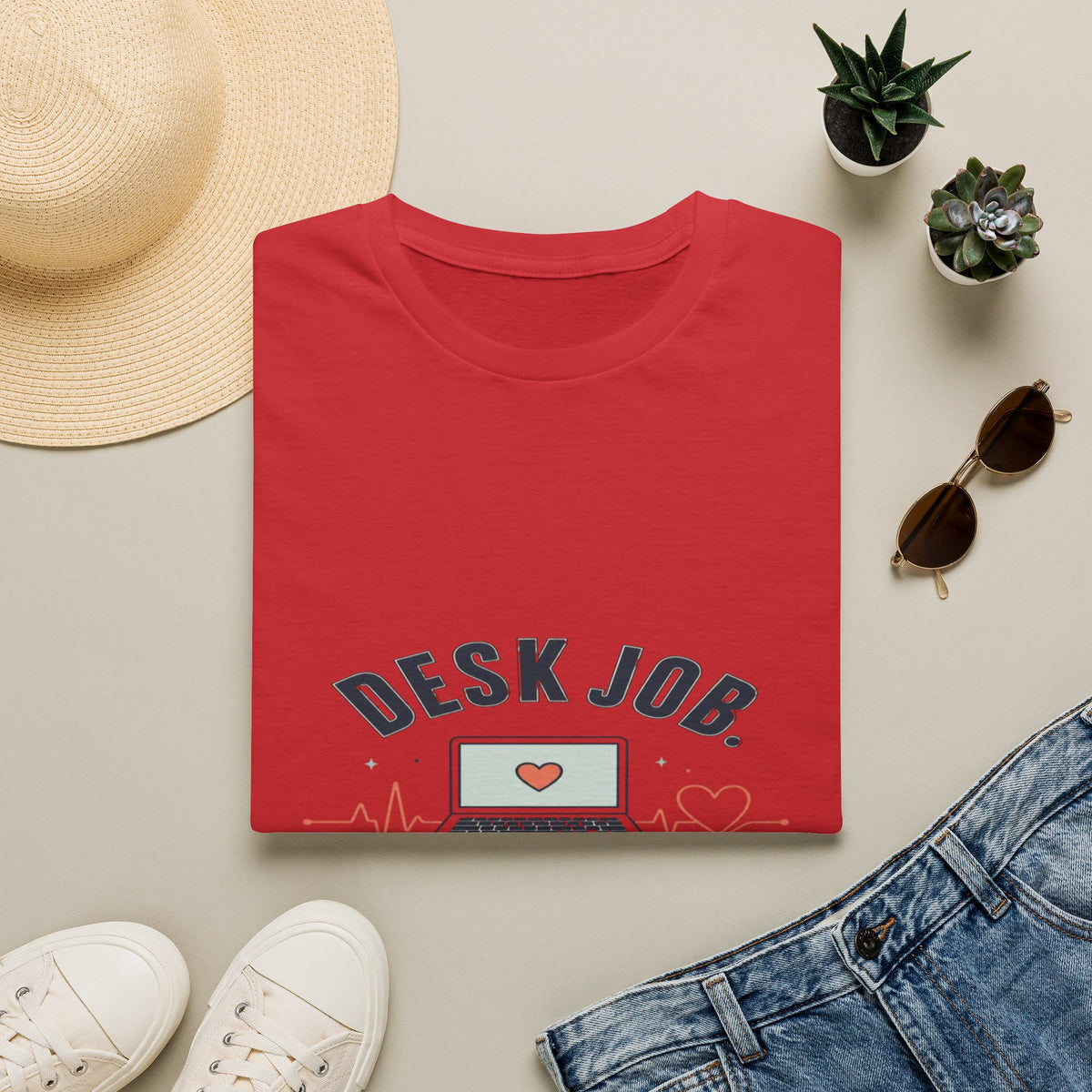Minimalist T-shirt Design Showcasing Healthcare Heartbeat Concept- Graphic Tees