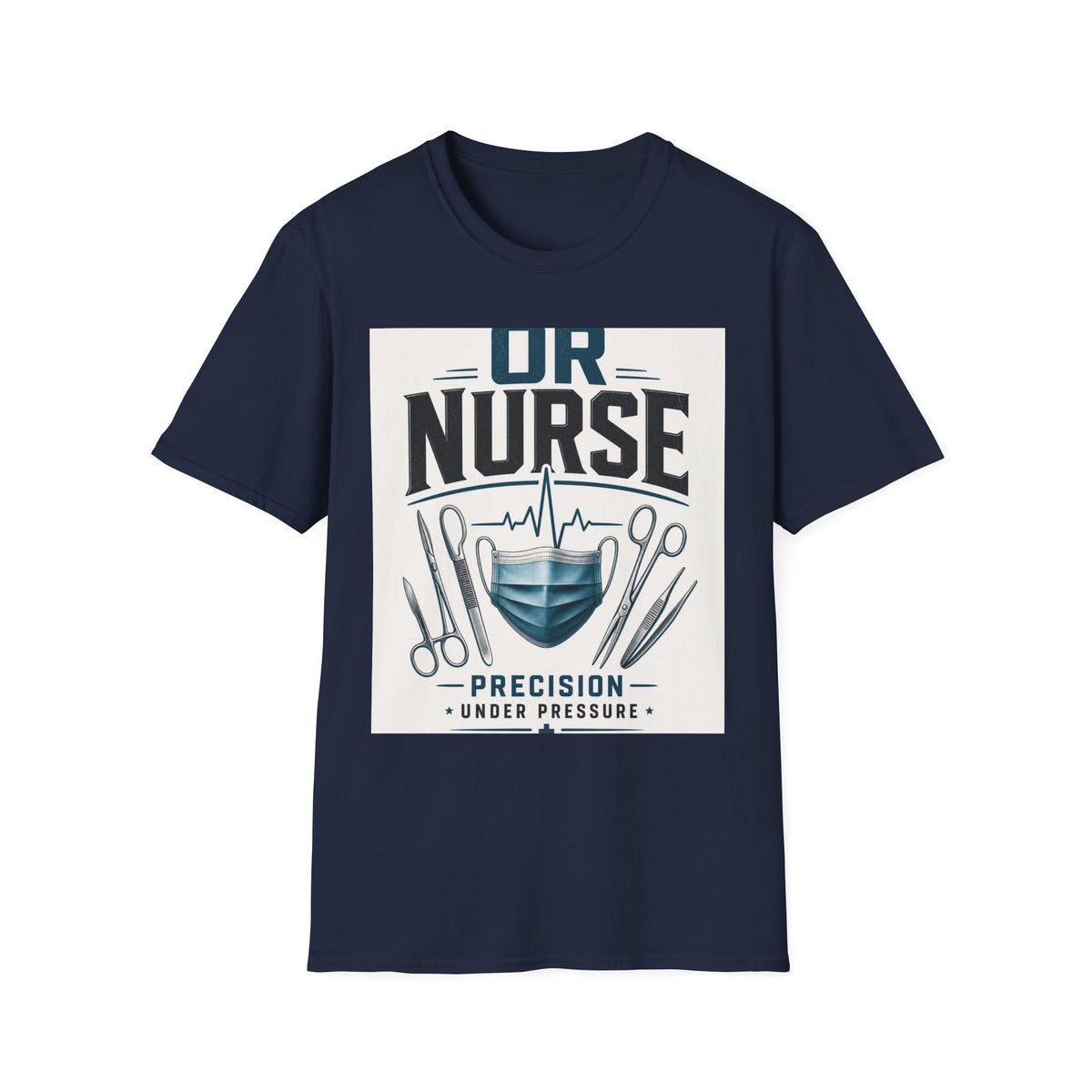 Bold T Shirt Design Featuring Nurse Motto With Instruments