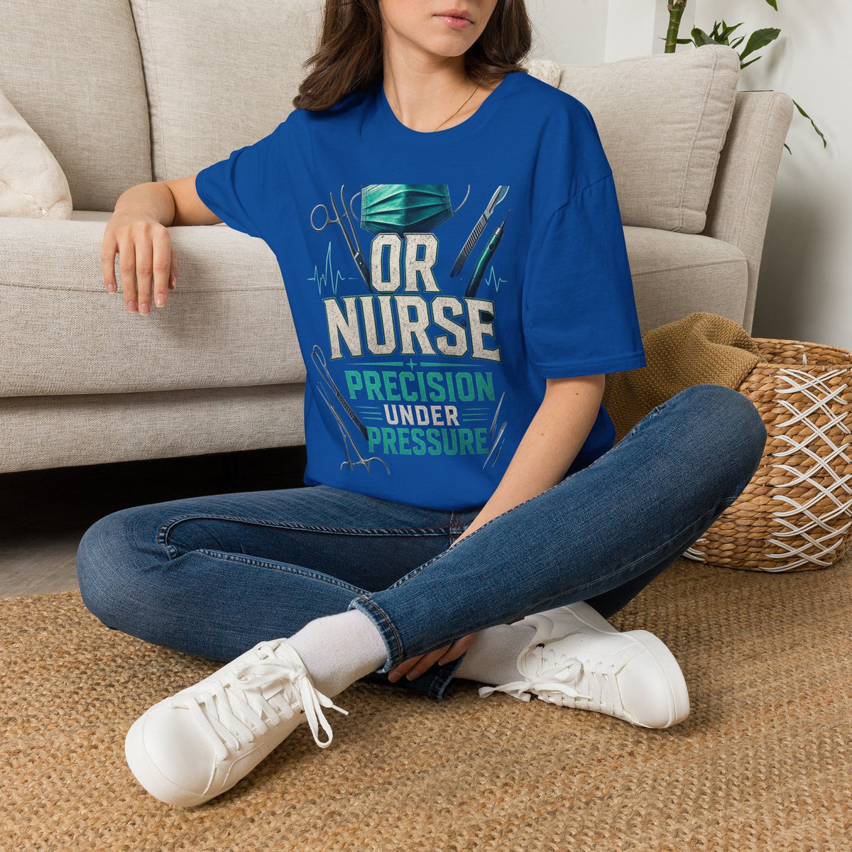 Bold Typography T Shirt Design For OR Nurse Theme