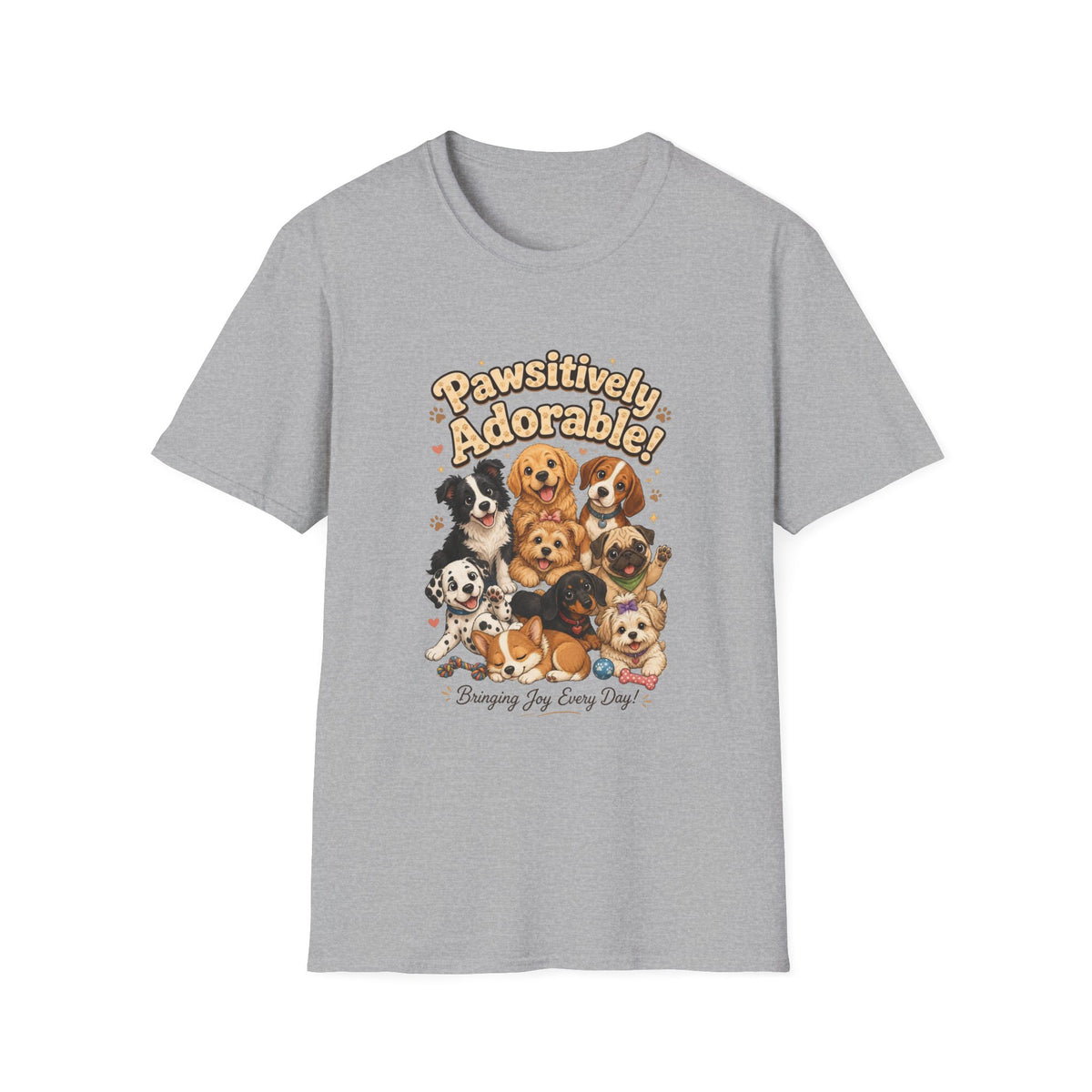 Pawsitively Adorable! Dog Lover T-Shirt — Cute Puppies Graphic Tee