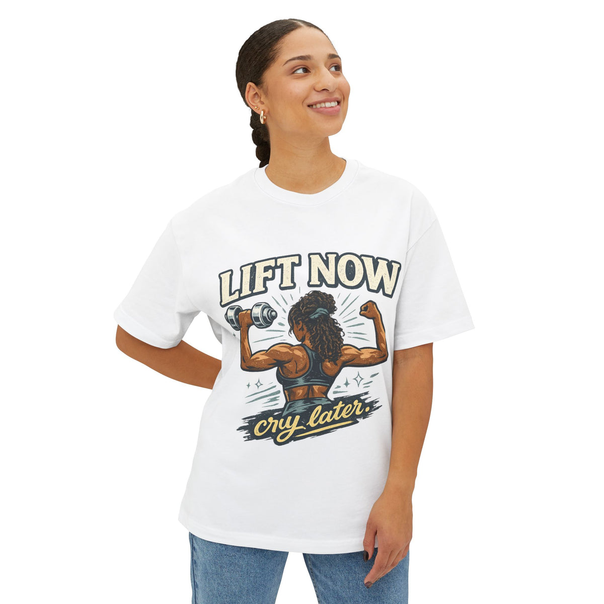 Lift Now Cry Later Tee — Women’s Fitness Graphic T-Shirt