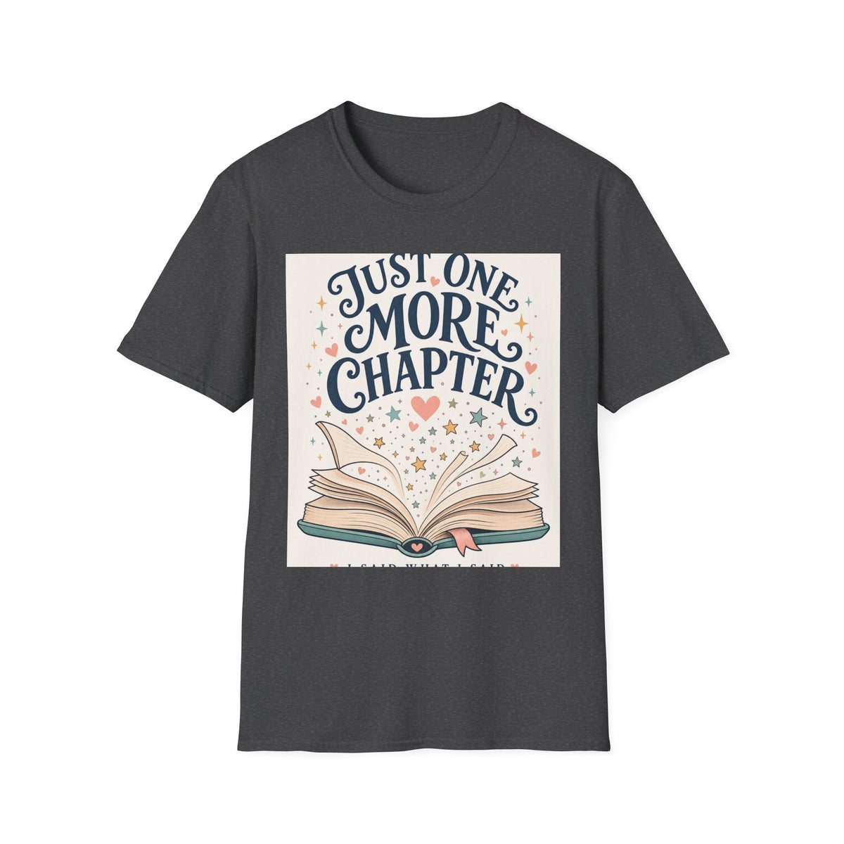 Open Book Turning Into Stars And Hearts With Text Design