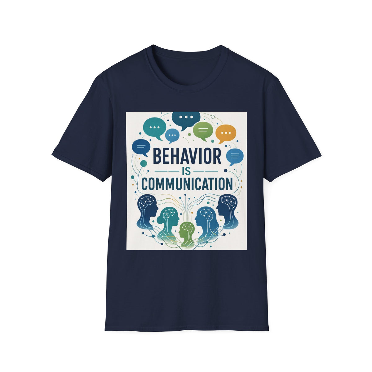 T Shirt Design Featuring Bold Phrase Surrounded By Colorful Speech Bubbles