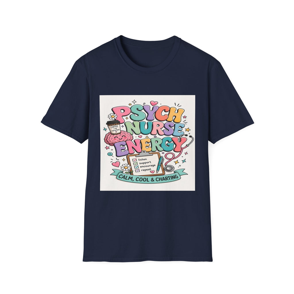 Playful Typography Design Celebrating Psych Nurse Energy- Graphic Tees