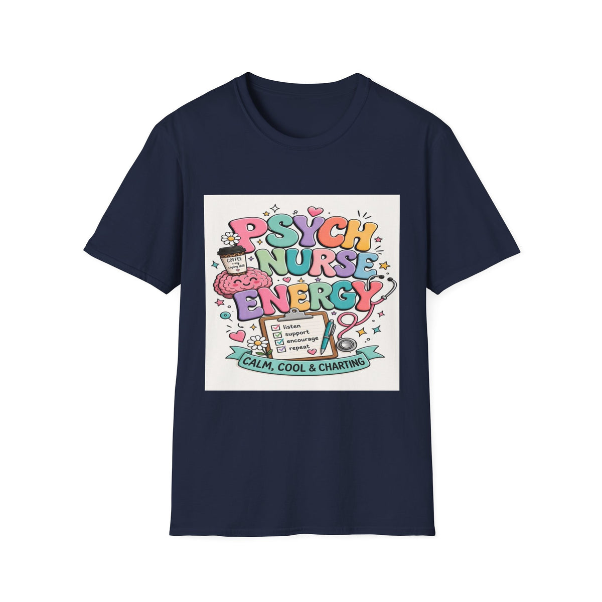 Playful Typography Design Celebrating Psych Nurse Energy- Graphic Tees