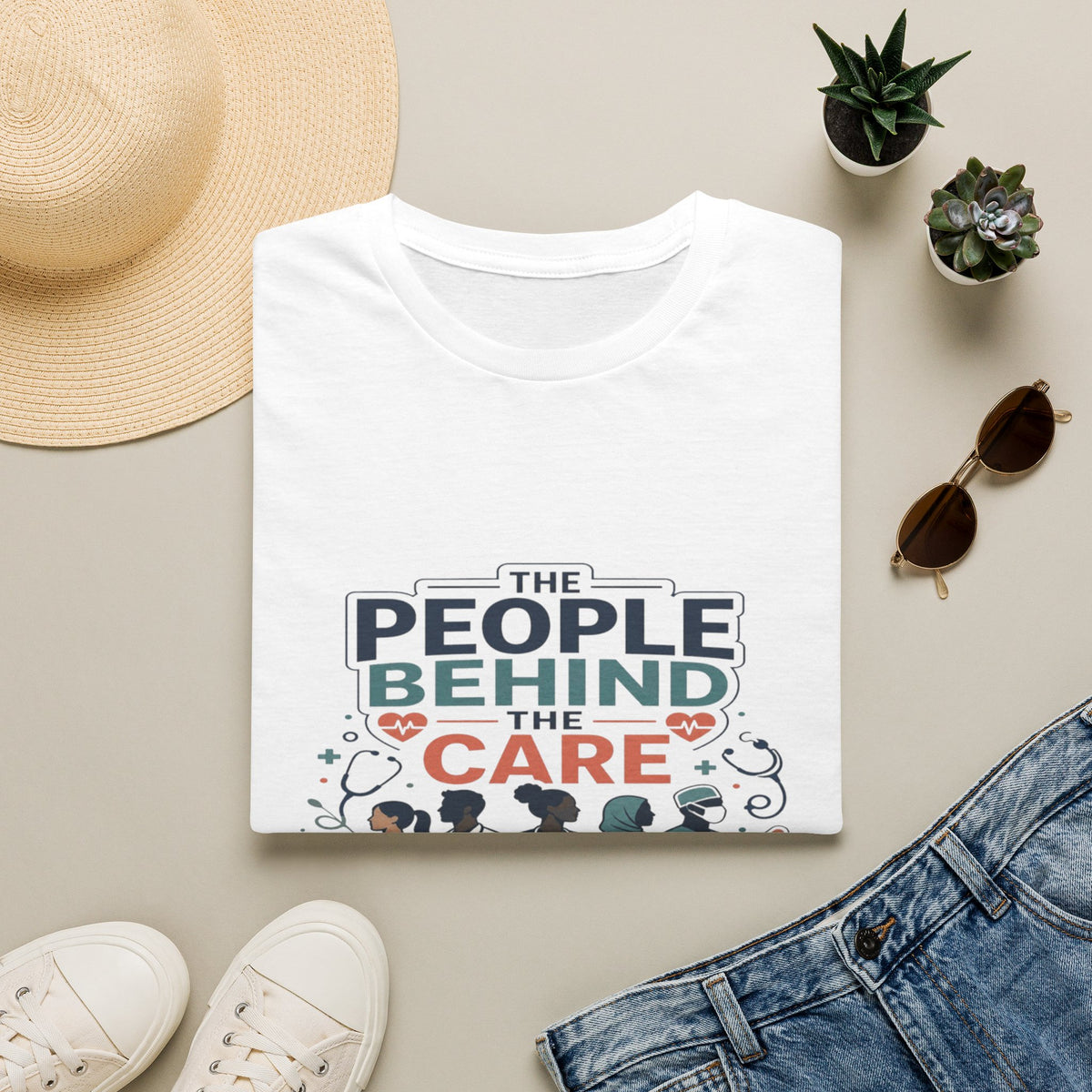 Modern T-Shirt Design Celebrating Healthcare Professionals' Dedication- Graphic Tees