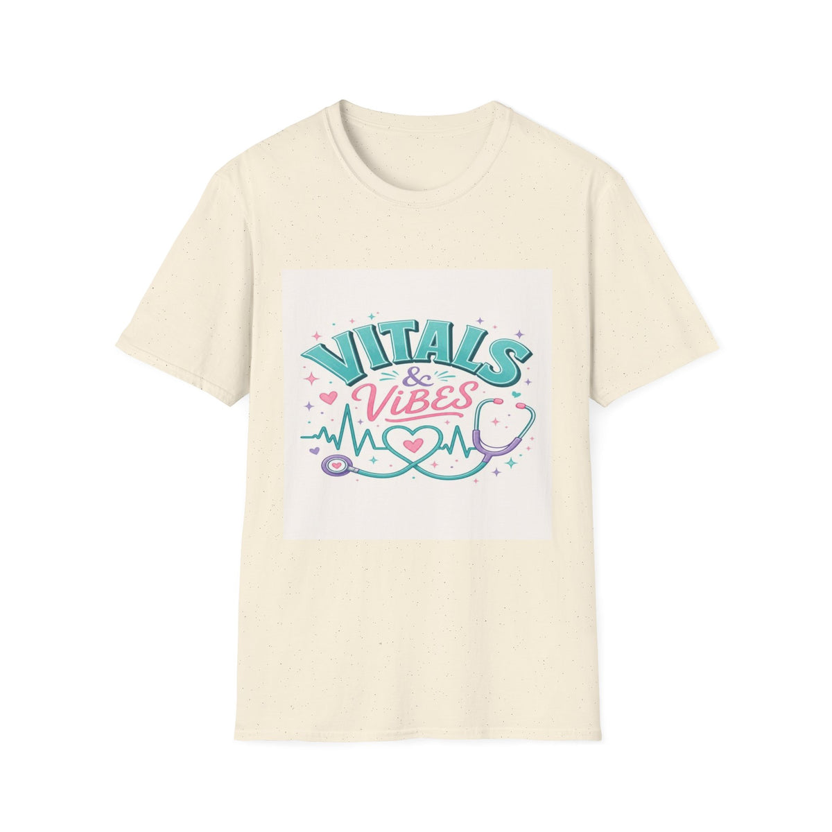Trendy T-Shirt Design Featuring Vitals And Vibes Phrase- Graphic Tees