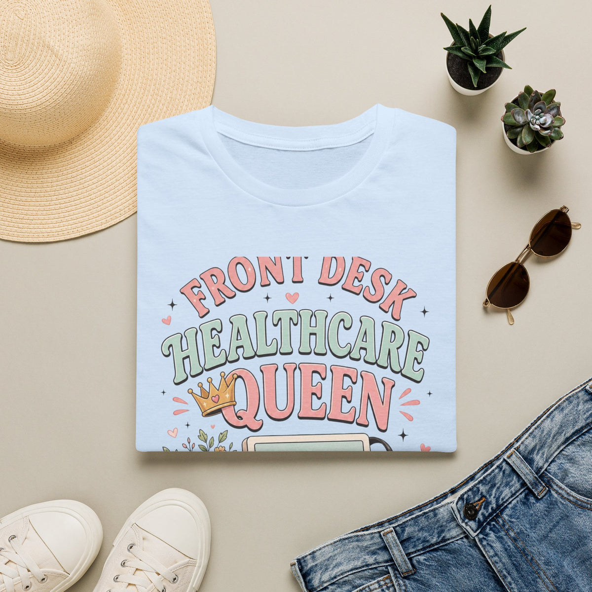 Playful Feminine Design For Front Desk Healthcare Queen