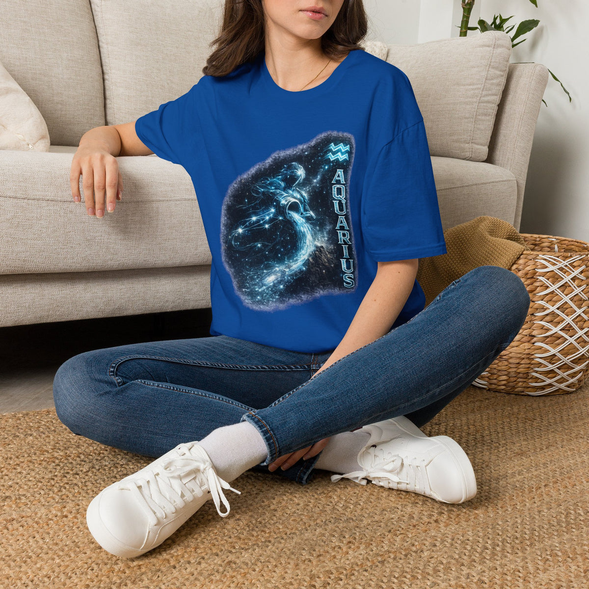 Aquarius Constellation T-Shirt — Zodiac Starry Water-Bearer Tee