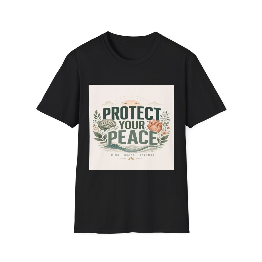 Large Typography Graphic Promoting Peace With Botanical Elements- Graphic Tees
