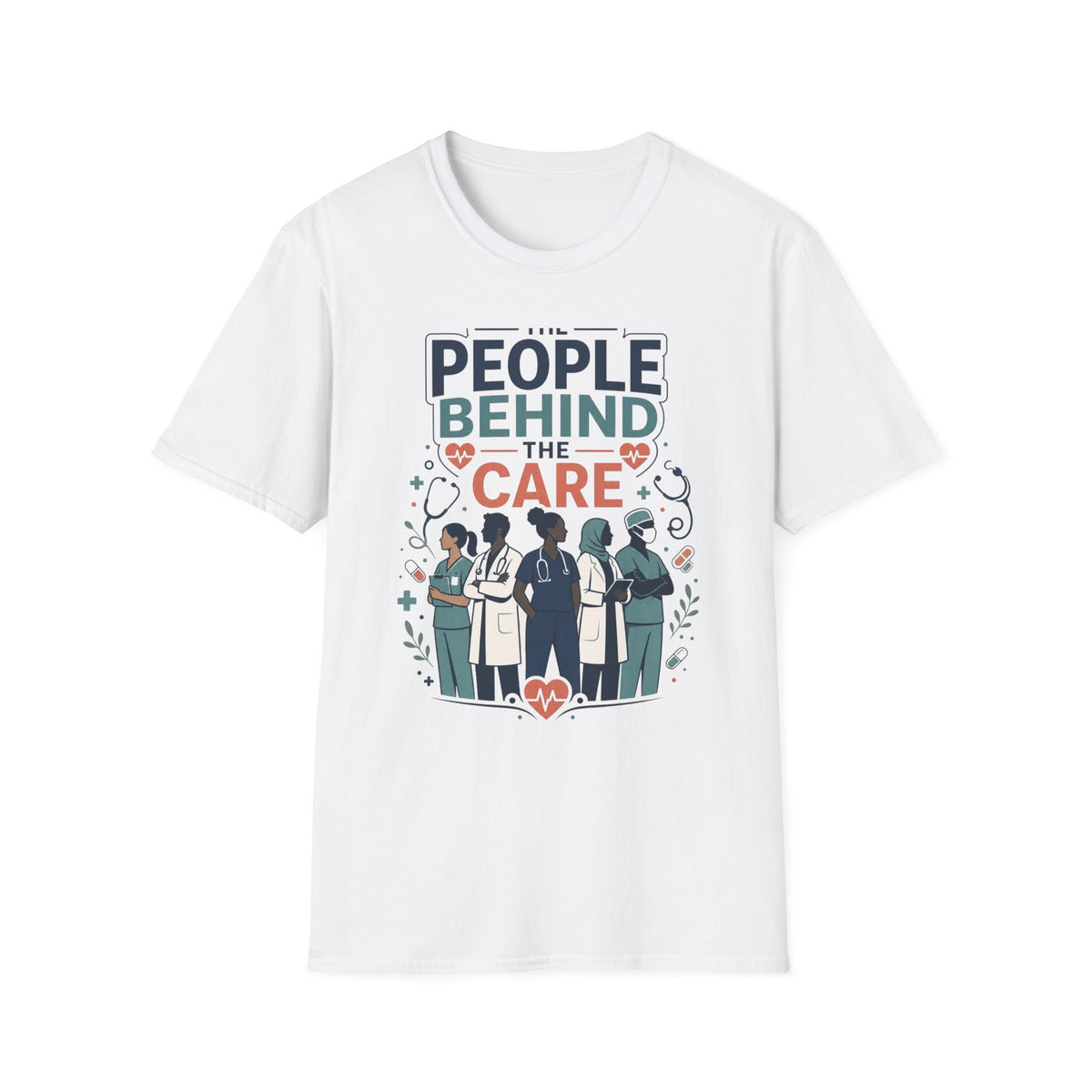 Modern T Shirt Design Celebrating Healthcare Professionals' Dedication