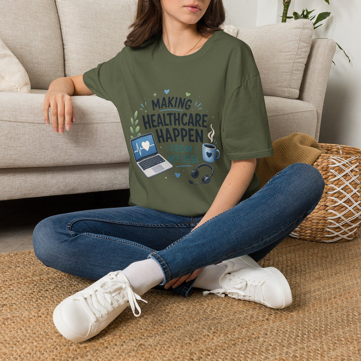 Inspirational T Shirt Design Celebrating Healthcare From Desk