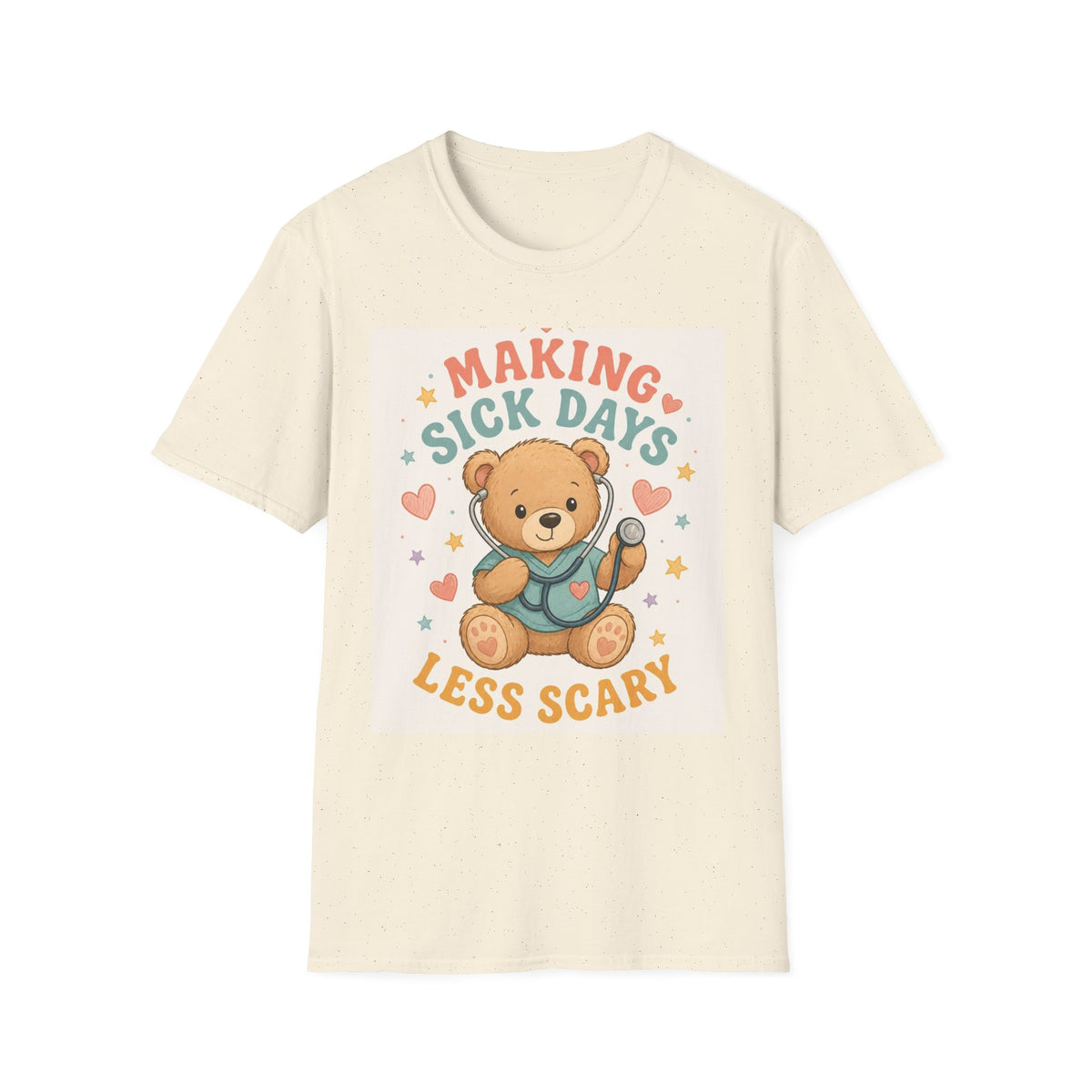 T Shirt Design Featuring Teddy Bear With Stethoscope And Stars