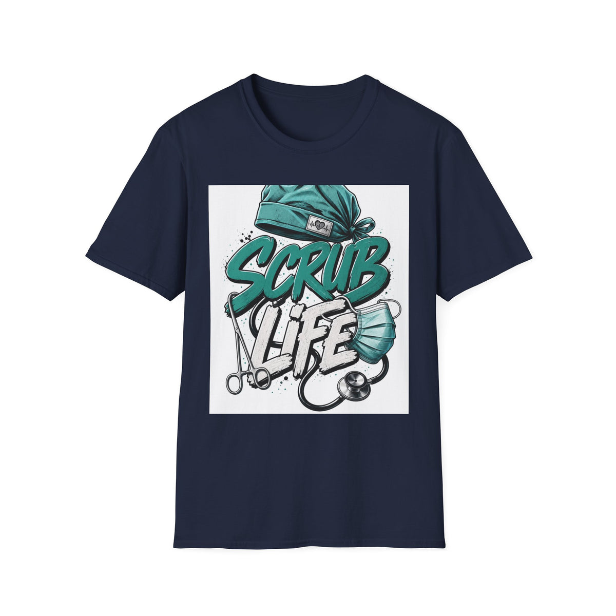 Modern Scrub Life T Shirt Design With Playful Typography