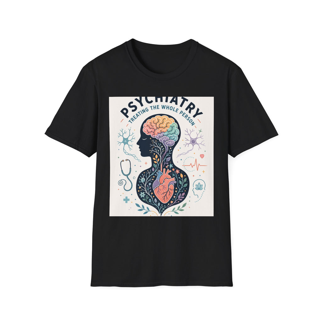 Colorful Brain And Heart In Human Silhouette With Text