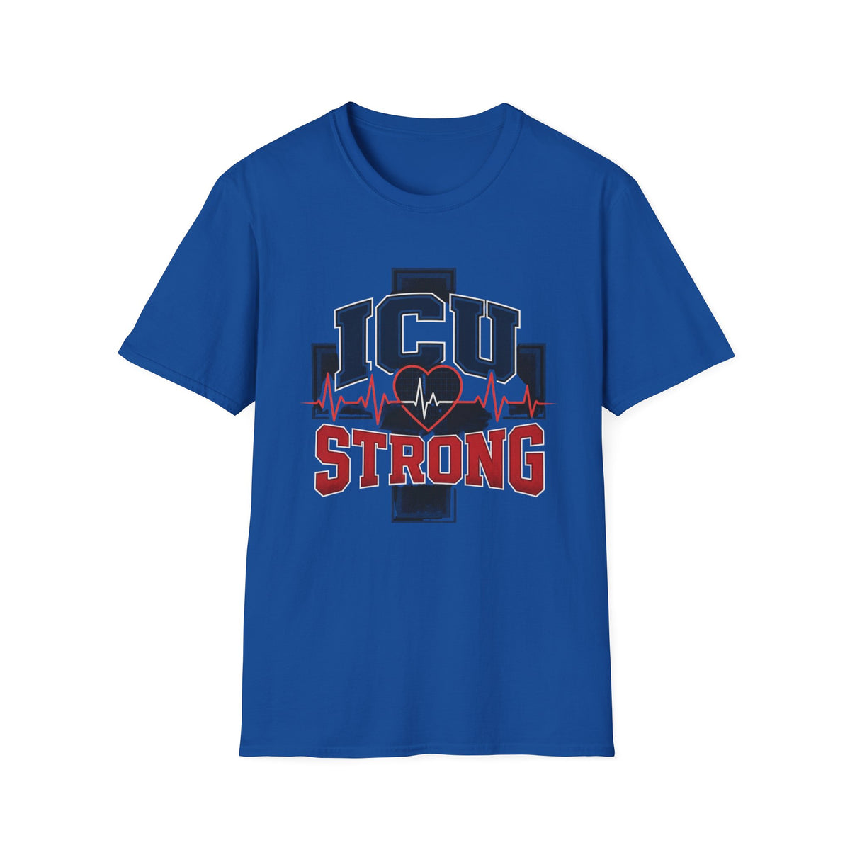 Athletic T Shirt Design With Bold ICU STRONG Typography