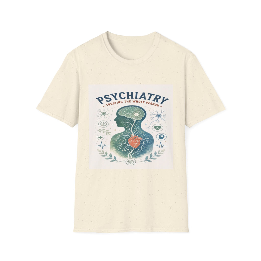 Human Silhouette With Brain And Heart Surrounded By Medical Imagery- Graphic Tees
