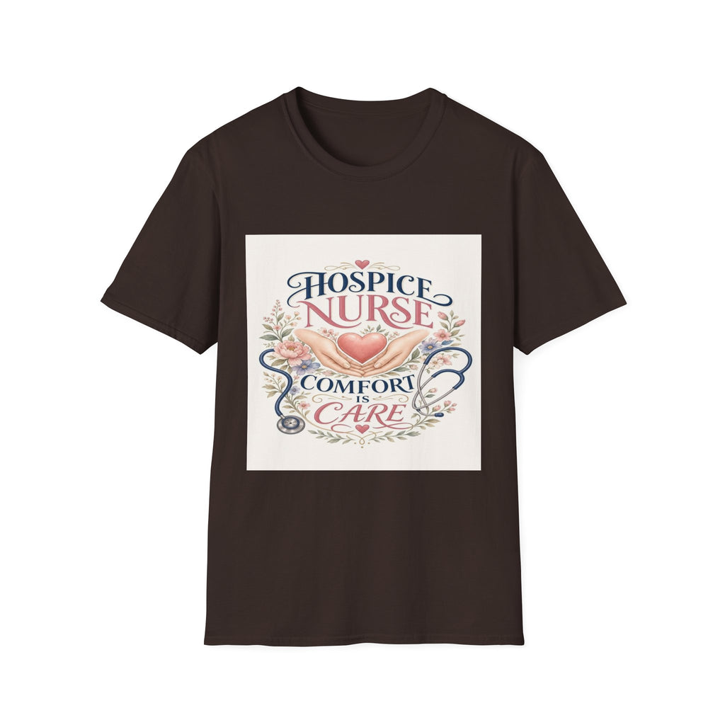 Elegant T-Shirt Design Celebrating Hospice Nurses With Compassionate Imagery- Graphic Tees