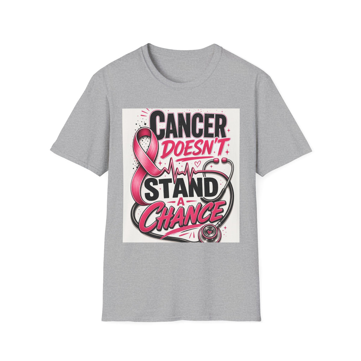 Bold Oncology Nurse Design Featuring Empowering Phrase With Awareness Ribbon