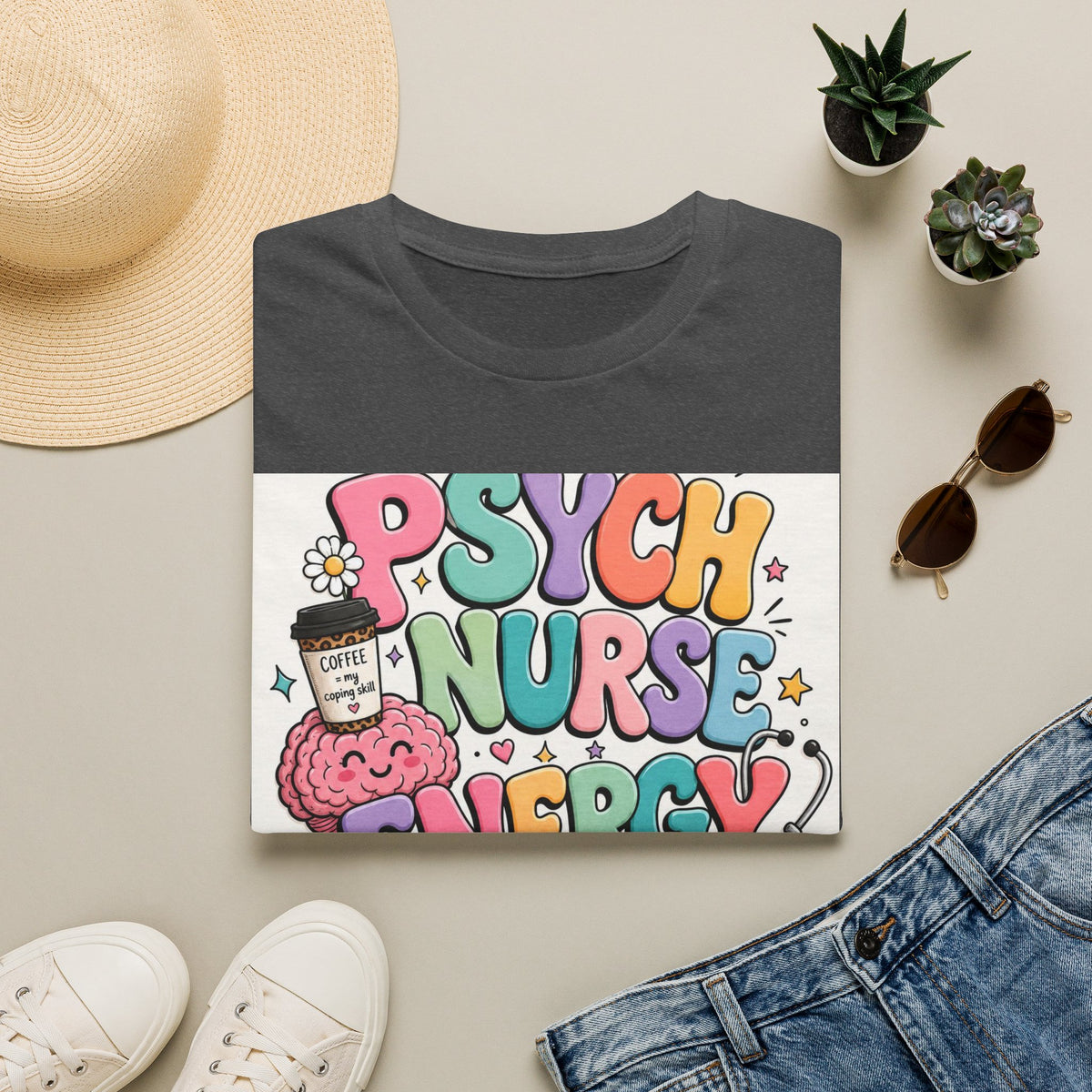 Playful Typography Design Celebrating Psych Nurse Energy