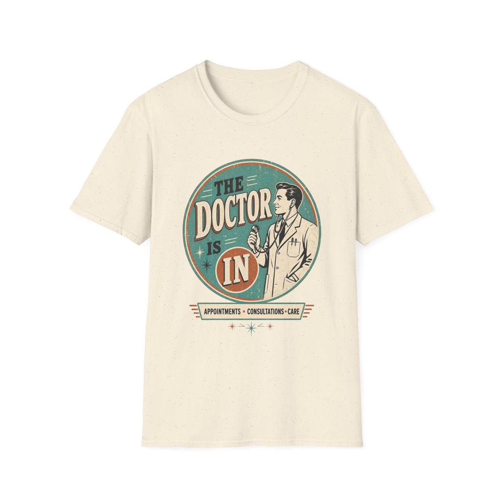The Doctor Is In Retro Graphic T-Shirt — Vintage Medical Humor Tee