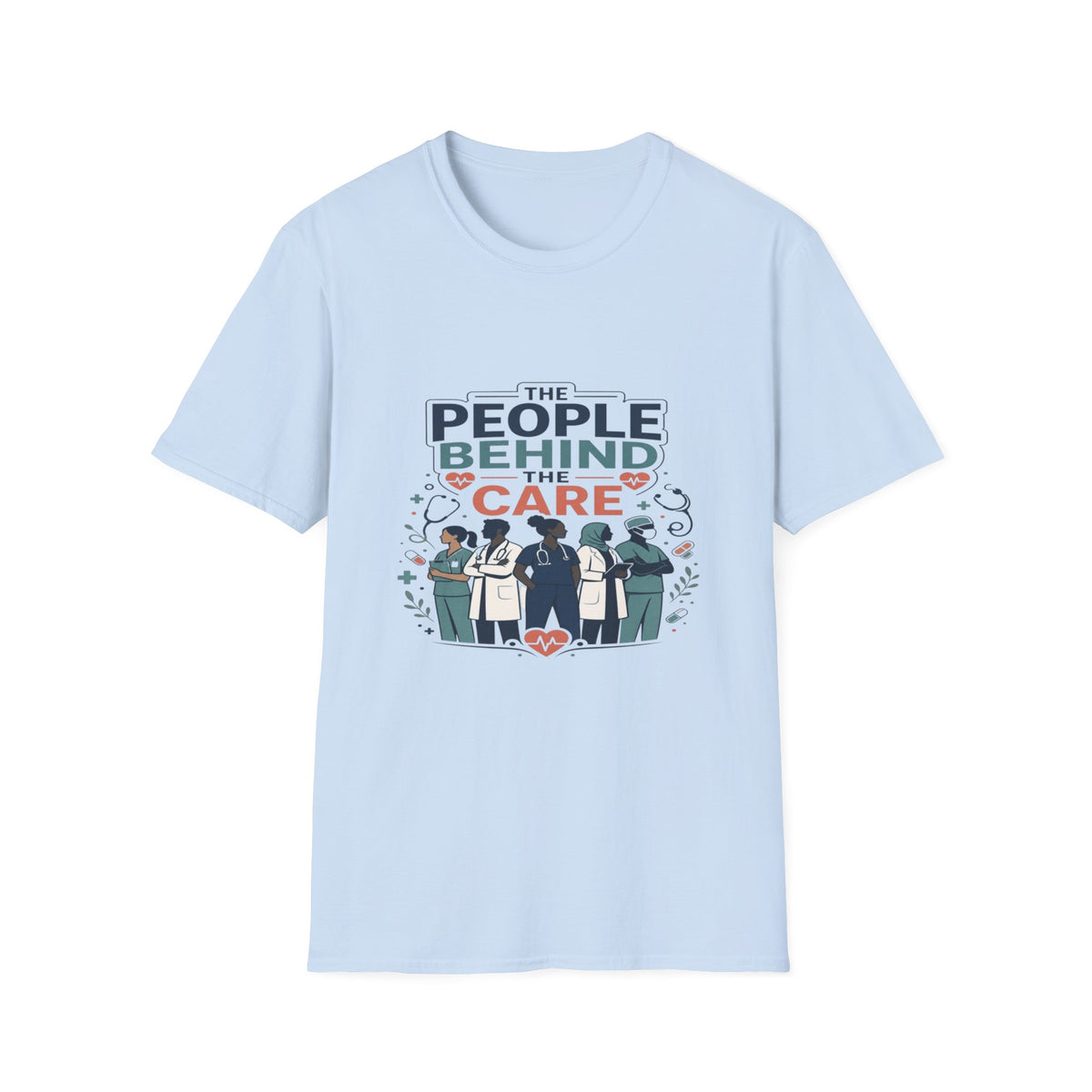 Modern T-Shirt Design Celebrating Healthcare Professionals' Dedication- Graphic Tees