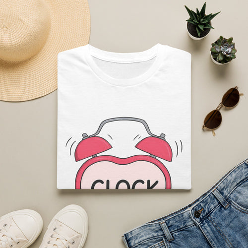 Clock It Alarm-Heart Graphic T-Shirt
