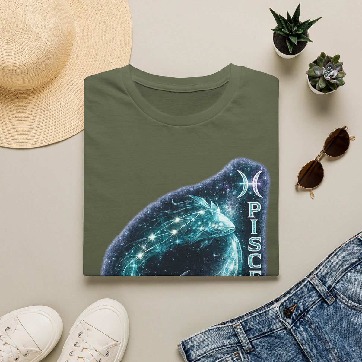Pisces Zodiac T-Shirt — Starry Whale Astrology Tee