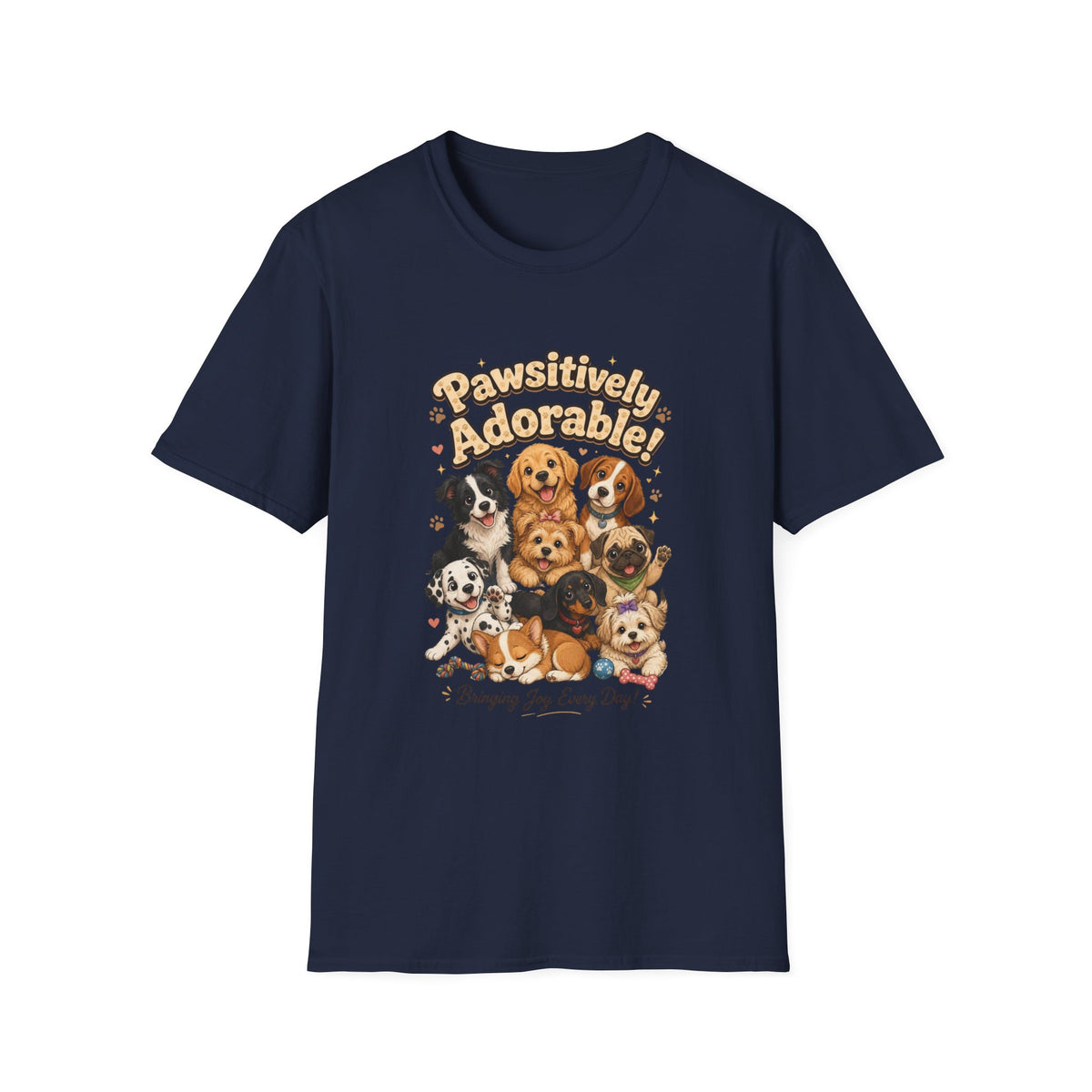 Pawsitively Adorable! Dog Lover T-Shirt — Cute Puppies Graphic Tee