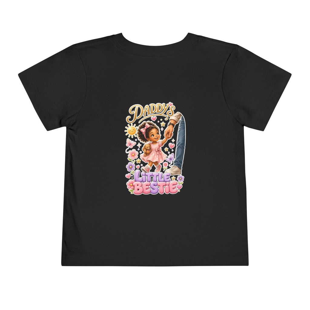 Toddler Tee — "Daddy's Little Bestie" Floral Cute Girl Graphic