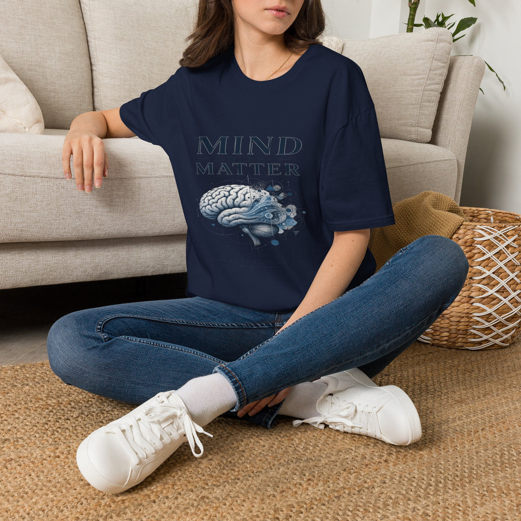 Intricate Brain Illustration With Geometric Patterns And Bold Typography- Graphic Tees