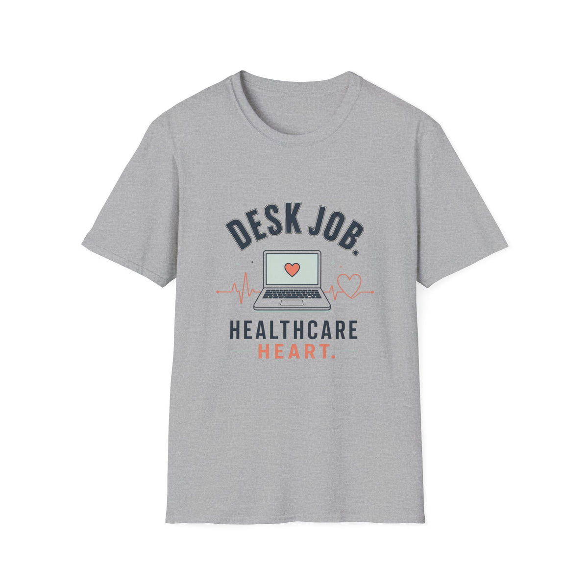 Minimalist T Shirt Design Showcasing Healthcare Heartbeat Concept
